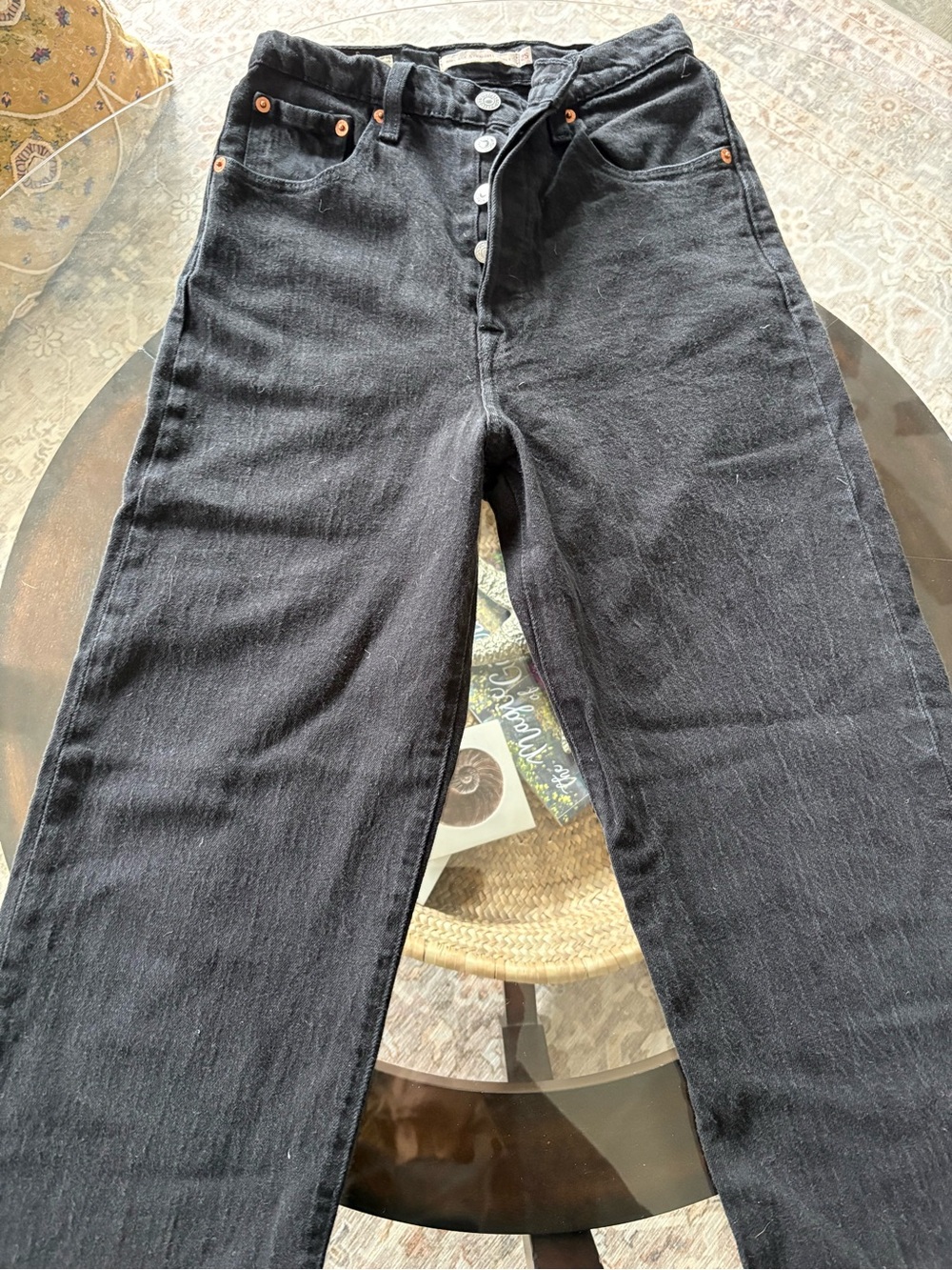 Levi's Premium wide leg Jeans in Black